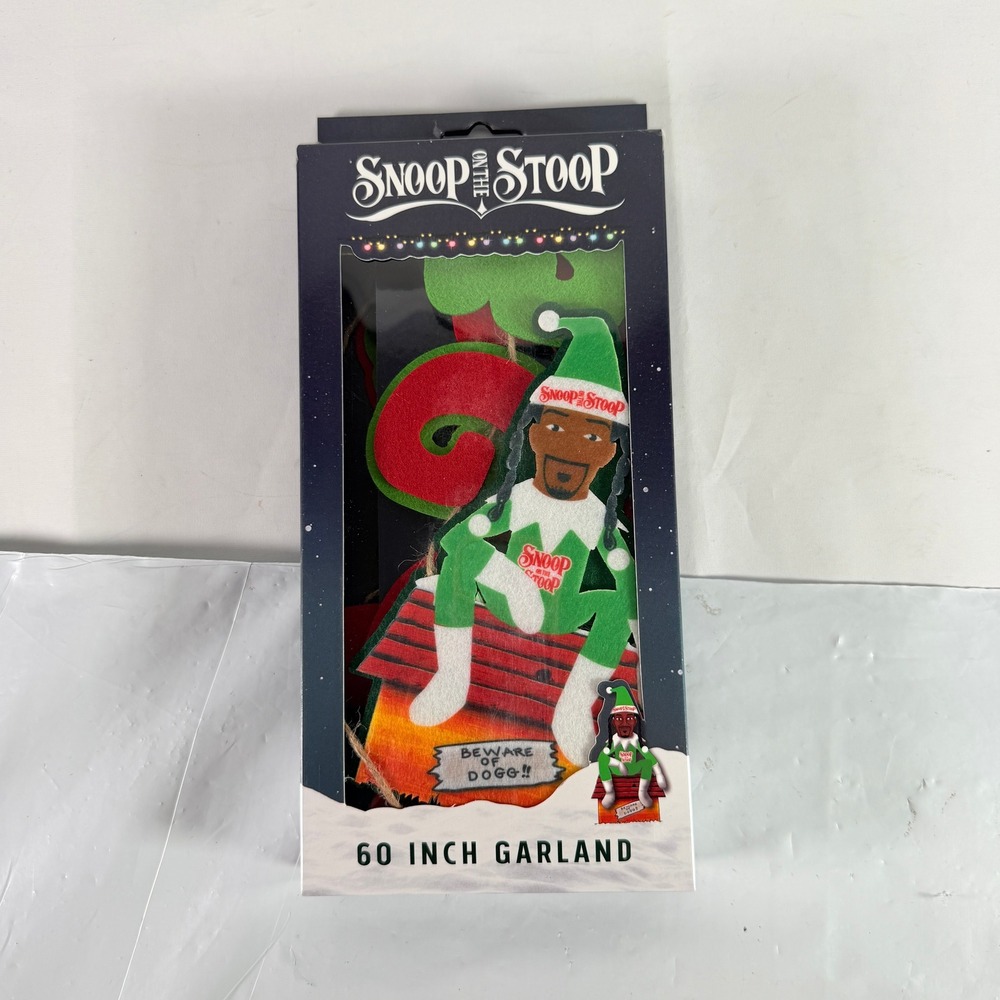 Snoop on the Stoop 60 Inch Felt Christmas Garland Doggy Dogg Christmas NIB